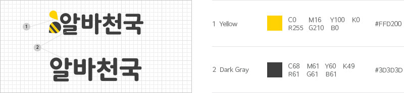 Yellow(#FBAF3F), Dark Yellow(#F7971C), Gray(#58585a), Dark Gray(#231F20)