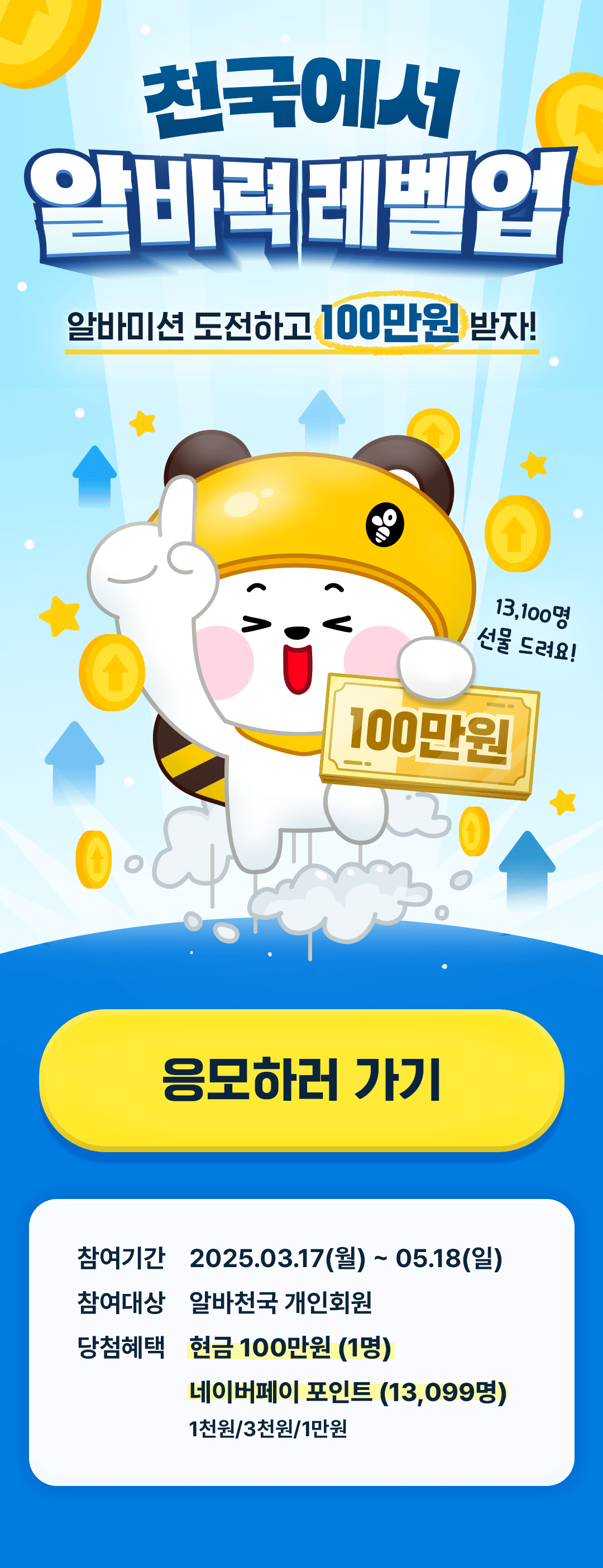 천국에서 알바력 레벨업